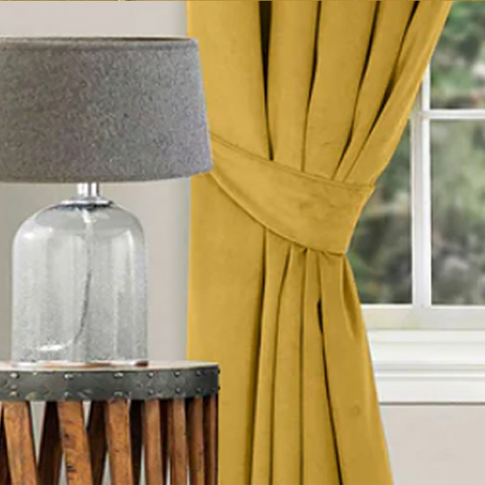 Premium Velvet Curtain – Soft Luxurious Finish, Light-Blocking & Elegant Drapes for Living Room & Bedroom (Pair)  (Size:104" x 96") (Color: 001)