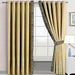 Luxury Velvet Curtains Side Border – Skin & White - 1 pair (Two Panels )